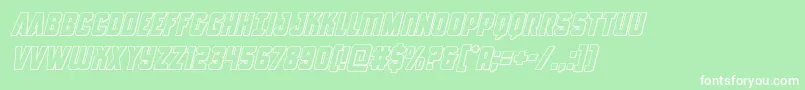 Antillesoutital-Schriftart – Weiße Schriften auf grünem Hintergrund