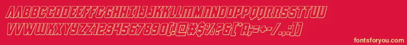 Antillesoutital Font – Yellow Fonts on Red Background