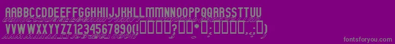 GmExpShadowOutline Font – Gray Fonts on Purple Background