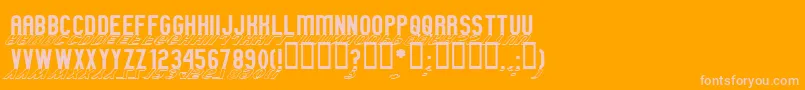 GmExpShadowOutline Font – Pink Fonts on Orange Background