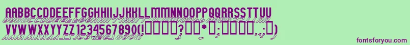 GmExpShadowOutline Font – Purple Fonts on Green Background