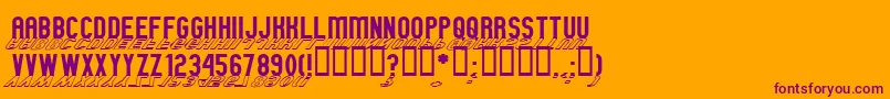 GmExpShadowOutline Font – Purple Fonts on Orange Background