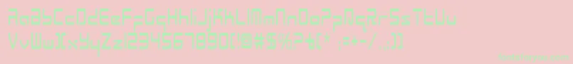 RadioSpaceCondensed Font – Green Fonts on Pink Background