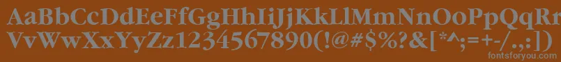 Czcionka GourmandBold – szare czcionki na brązowym tle
