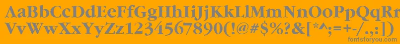 フォントGourmandBold – オレンジの背景に灰色の文字