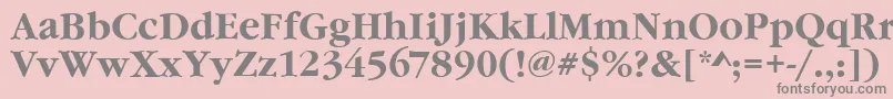 フォントGourmandBold – ピンクの背景に灰色の文字