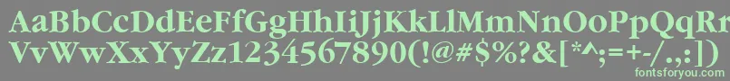 GourmandBold Font – Green Fonts on Gray Background