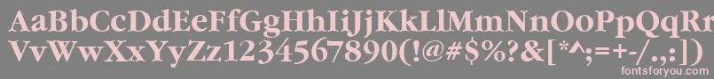 GourmandBold Font – Pink Fonts on Gray Background