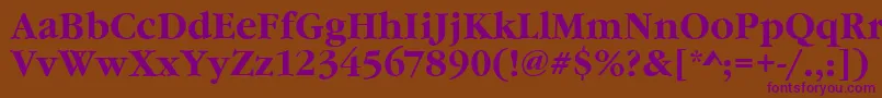 GourmandBold Font – Purple Fonts on Brown Background