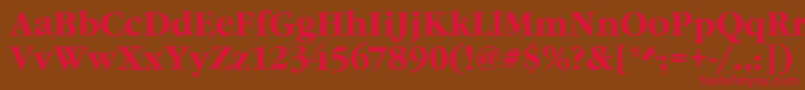 GourmandBold Font – Red Fonts on Brown Background