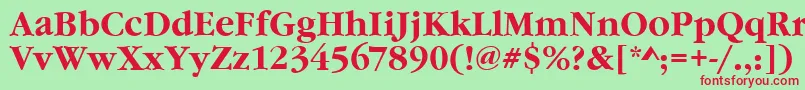 GourmandBold Font – Red Fonts on Green Background