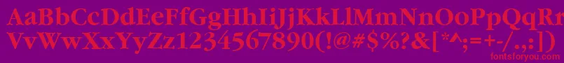 GourmandBold Font – Red Fonts on Purple Background