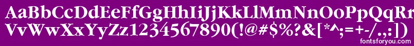 GourmandBold Font – White Fonts on Purple Background