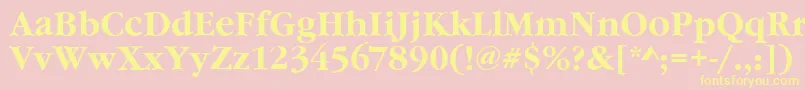 GourmandBold Font – Yellow Fonts on Pink Background