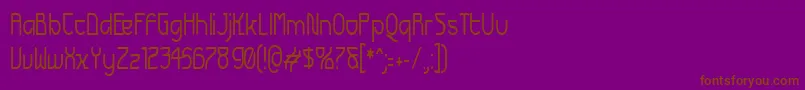 FuturexNarrow Font – Brown Fonts on Purple Background