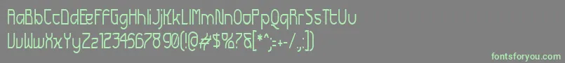 Шрифт FuturexNarrow – зелёные шрифты на сером фоне
