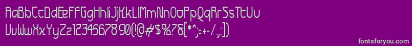 FuturexNarrow Font – Green Fonts on Purple Background