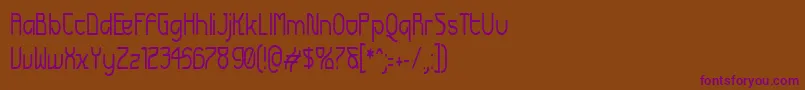 FuturexNarrow Font – Purple Fonts on Brown Background