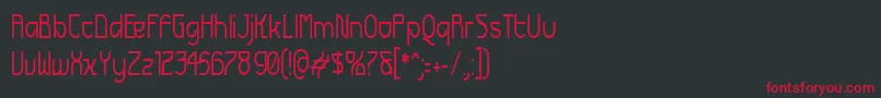 Шрифт FuturexNarrow – красные шрифты на чёрном фоне