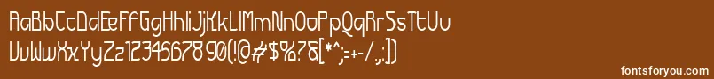Шрифт FuturexNarrow – белые шрифты на коричневом фоне