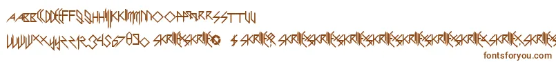 Czcionka ScaryGlyphsAndNiceCharacters – brązowe czcionki