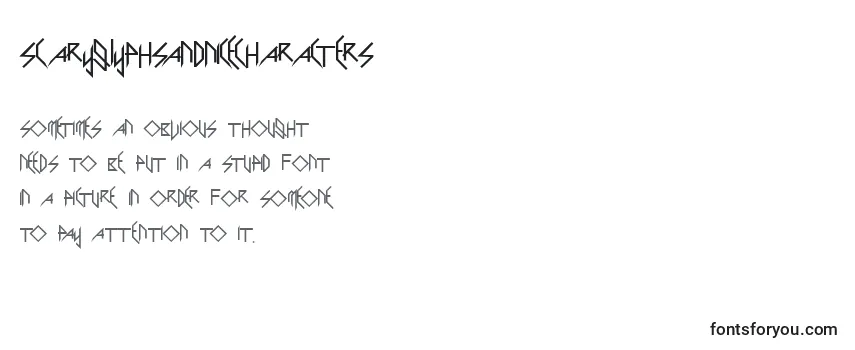 Обзор шрифта ScaryGlyphsAndNiceCharacters