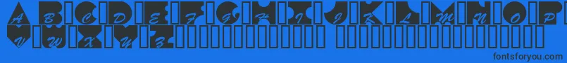 Шрифт Kontrast – чёрные шрифты на синем фоне