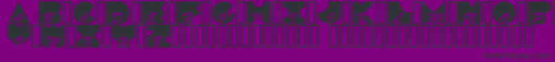 Kontrast-fontti – mustat fontit violetilla taustalla