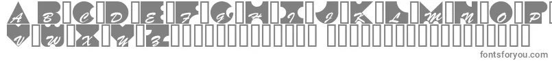 Kontrast-fontti – harmaat kirjasimet valkoisella taustalla