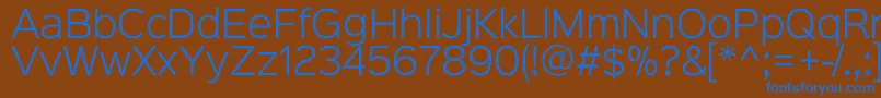 Sinkinsans300light Font – Blue Fonts on Brown Background