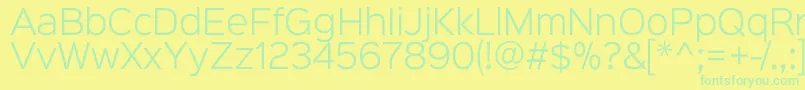 Sinkinsans300light Font – Green Fonts on Yellow Background