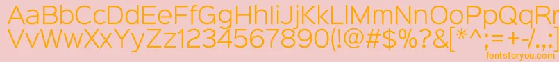 Sinkinsans300light Font – Orange Fonts on Pink Background