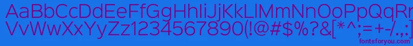 Sinkinsans300light Font – Purple Fonts on Blue Background