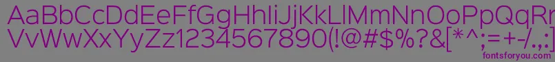 Sinkinsans300light Font – Purple Fonts on Gray Background