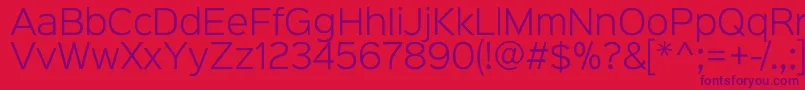 Sinkinsans300light Font – Purple Fonts on Red Background