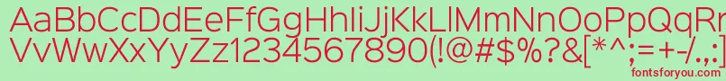 Sinkinsans300light Font – Red Fonts on Green Background