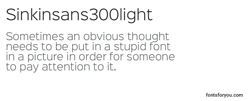 Sinkinsans300light (104267) Font