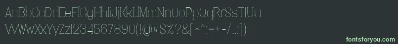 Шрифт Vacerserifthinpersonal – зелёные шрифты на чёрном фоне