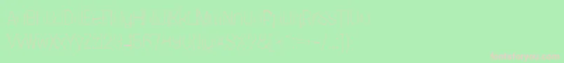 Vacerserifthinpersonal Font – Pink Fonts on Green Background