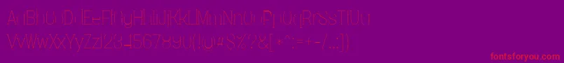 Vacerserifthinpersonal Font – Red Fonts on Purple Background