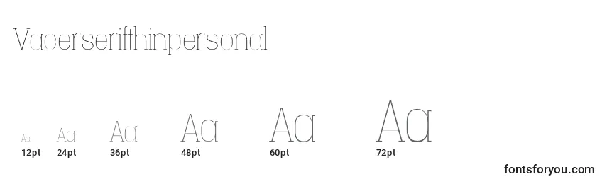 Vacerserifthinpersonal Font Sizes