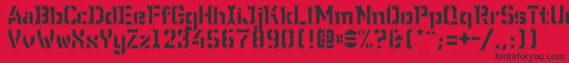 Wcwunderbachwimpern Font – Black Fonts on Red Background
