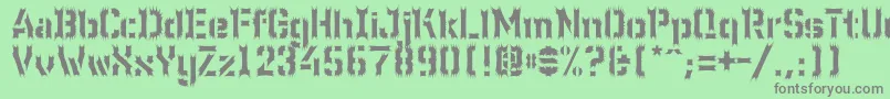 Wcwunderbachwimpern Font – Gray Fonts on Green Background