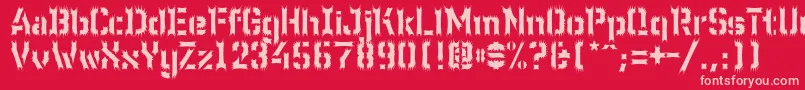 Wcwunderbachwimpern Font – Pink Fonts on Red Background