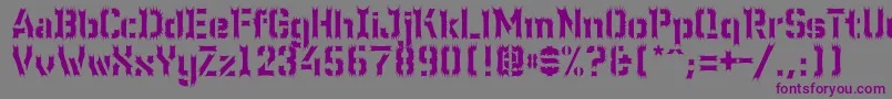 Wcwunderbachwimpern Font – Purple Fonts on Gray Background