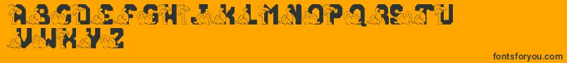 LmsConradasaur Font – Black Fonts on Orange Background