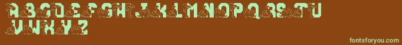 LmsConradasaur Font – Green Fonts on Brown Background