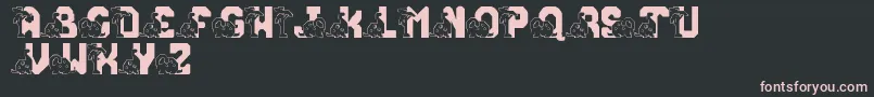 LmsConradasaur Font – Pink Fonts on Black Background