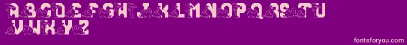 LmsConradasaur Font – Pink Fonts on Purple Background