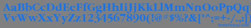 GaramondcttBold Font – Blue Fonts on Gray Background